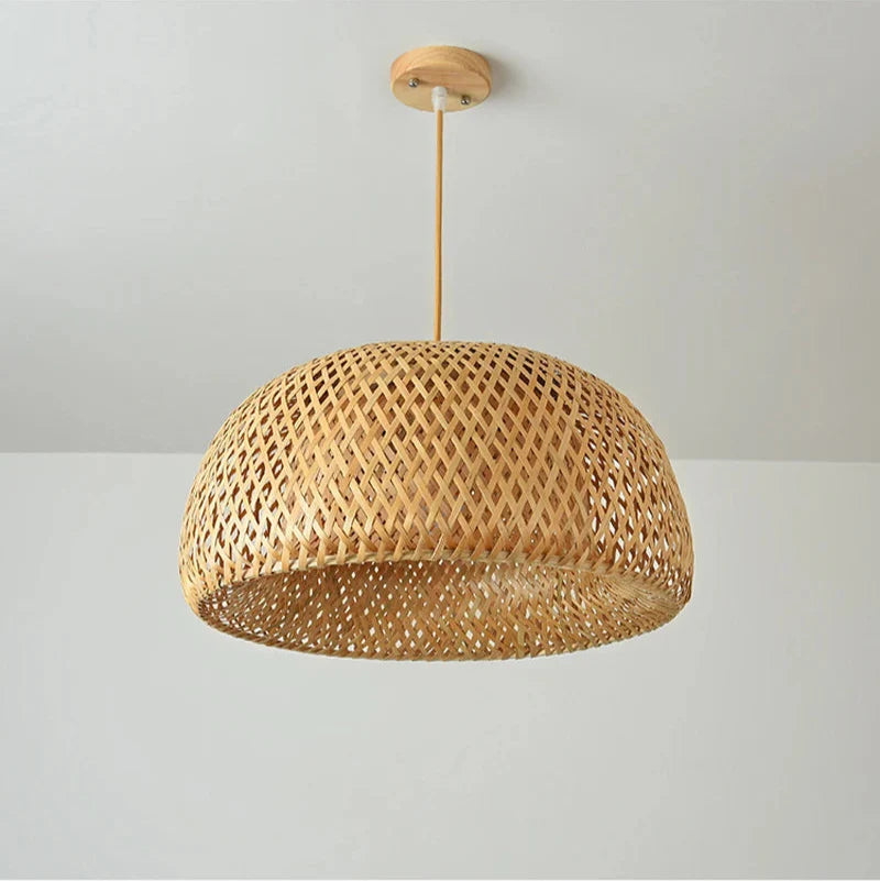 Suspension luminaire bohème bambou artisanal vasque Mon Luminaire™