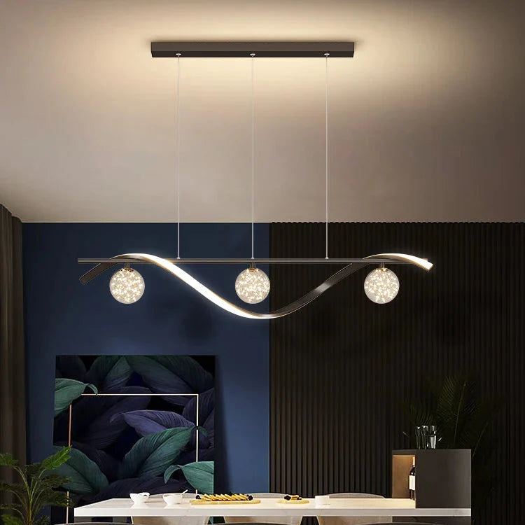 Suspension luminaire de salon moderne boule à lanterne Mon Luminaire™