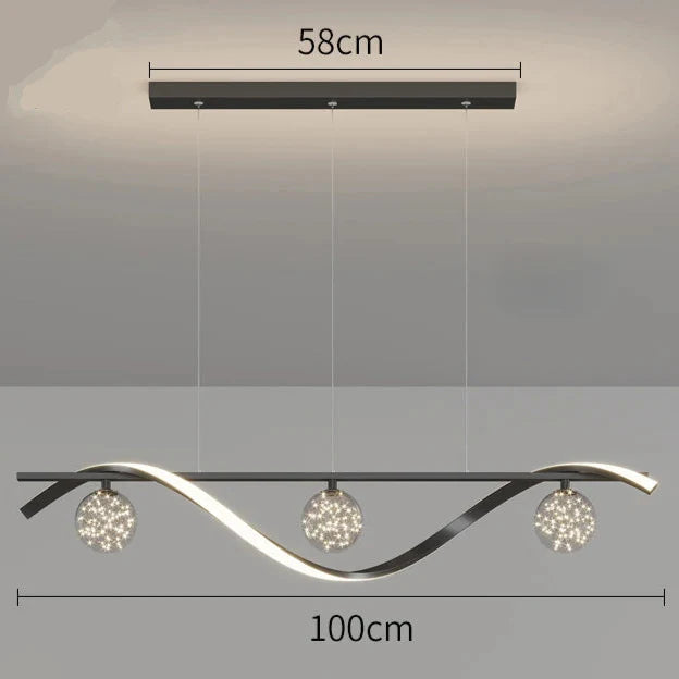 Suspension luminaire de salon moderne boule à lanterne Noir / Tricolore Mon Luminaire™