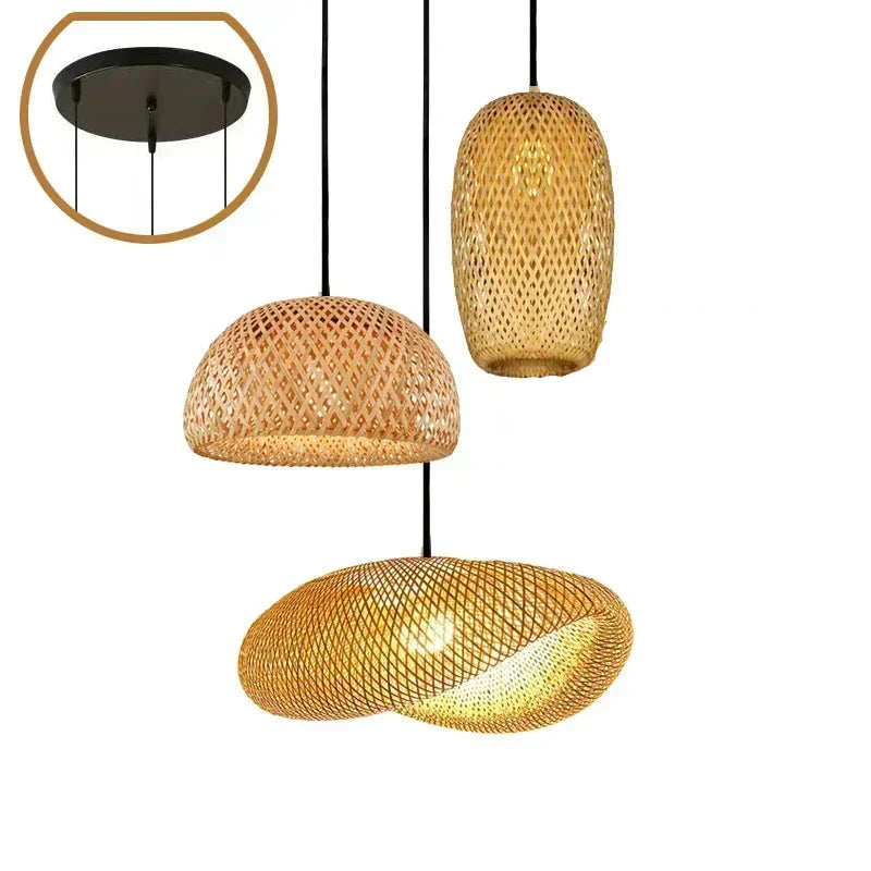 Suspension luminaire en osier artisanal style Bali 2 Mon Luminaire™