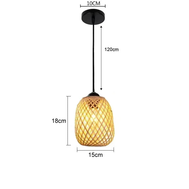 Suspension luminaire en osier artisanal style Bali A Mon Luminaire™