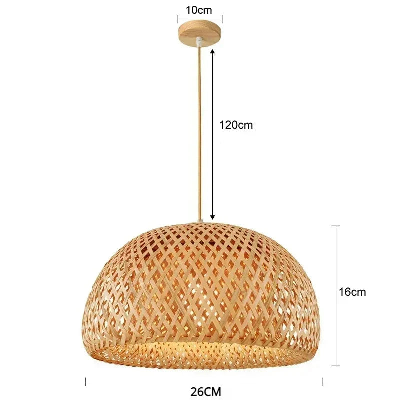 Suspension luminaire en osier artisanal style Bali B Mon Luminaire™