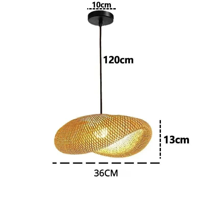 Suspension luminaire en osier artisanal style Bali C Mon Luminaire™