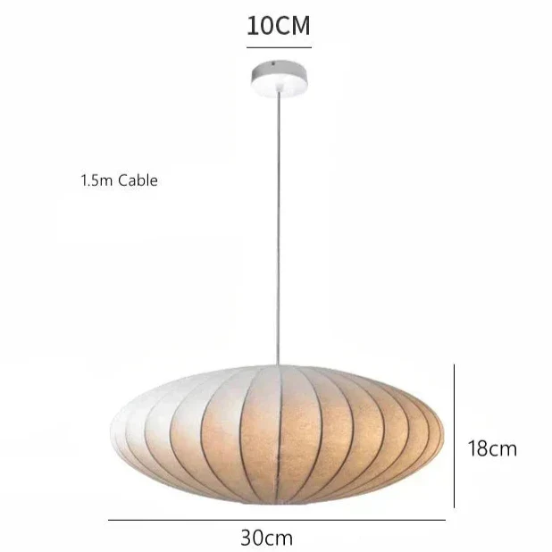 Suspension luminaire japonaise Wabi-sabi LED 30cm / Blanc chaud (3000K) Mon Luminaire™