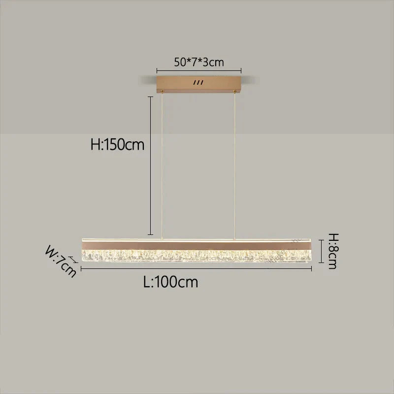 Suspension luminaire nordique LED texturé 100cm / Blanc froid (6000K) Mon Luminaire™