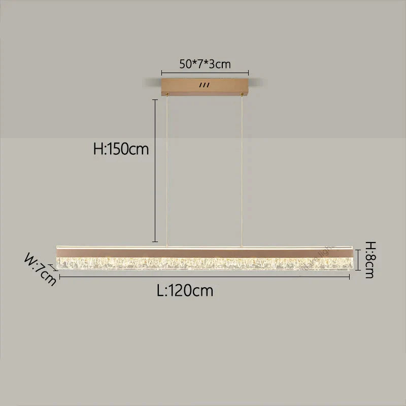 Suspension luminaire nordique LED texturé 120cm / Blanc chaud (3000K) Mon Luminaire™