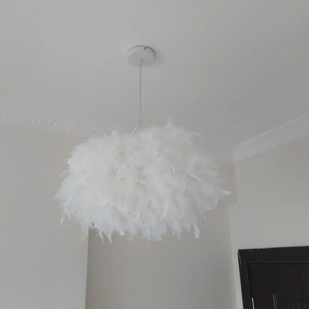 Suspension luminaire plume moderne LED Blanc Mon Luminaire™