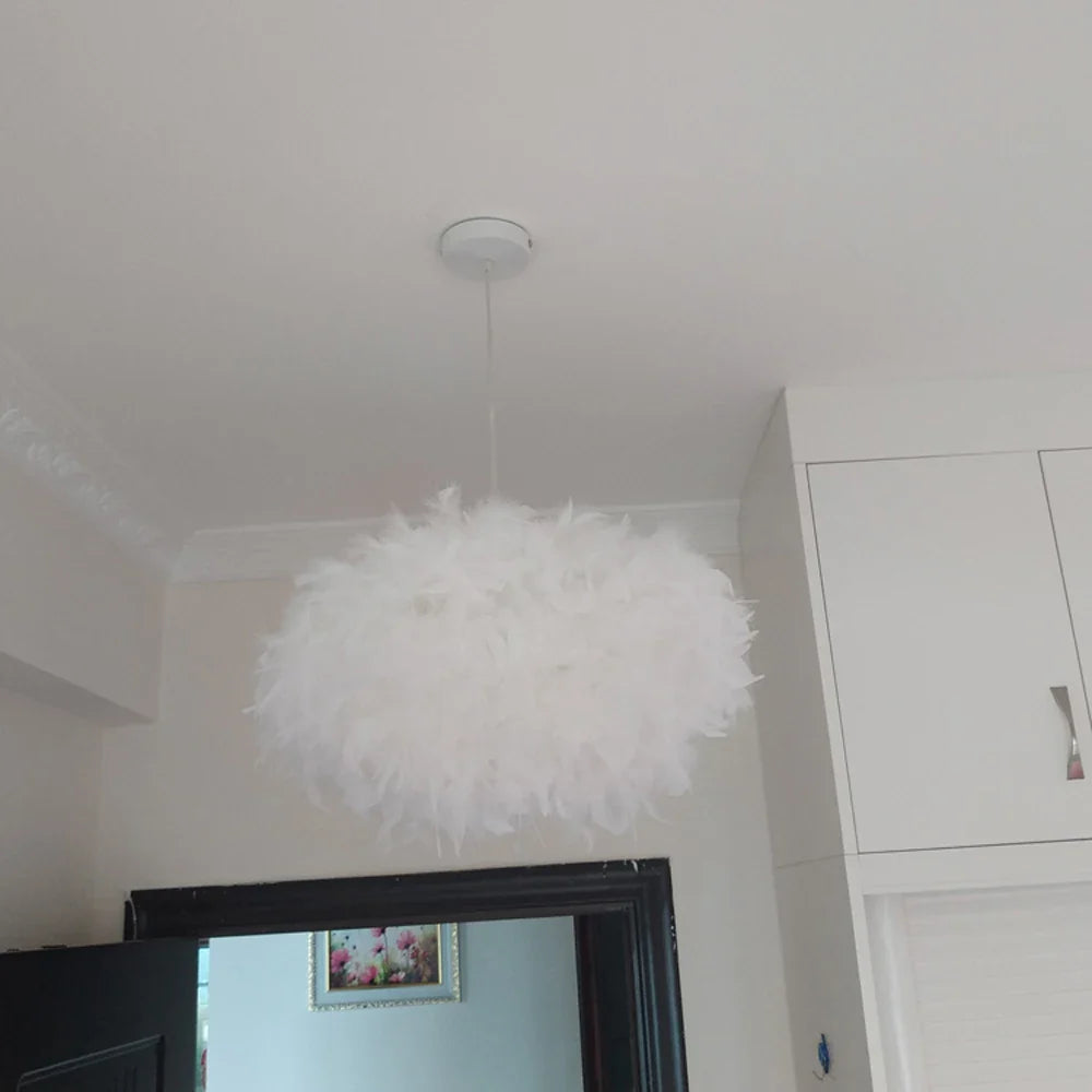 Suspension luminaire plume moderne LED Blanc Mon Luminaire™