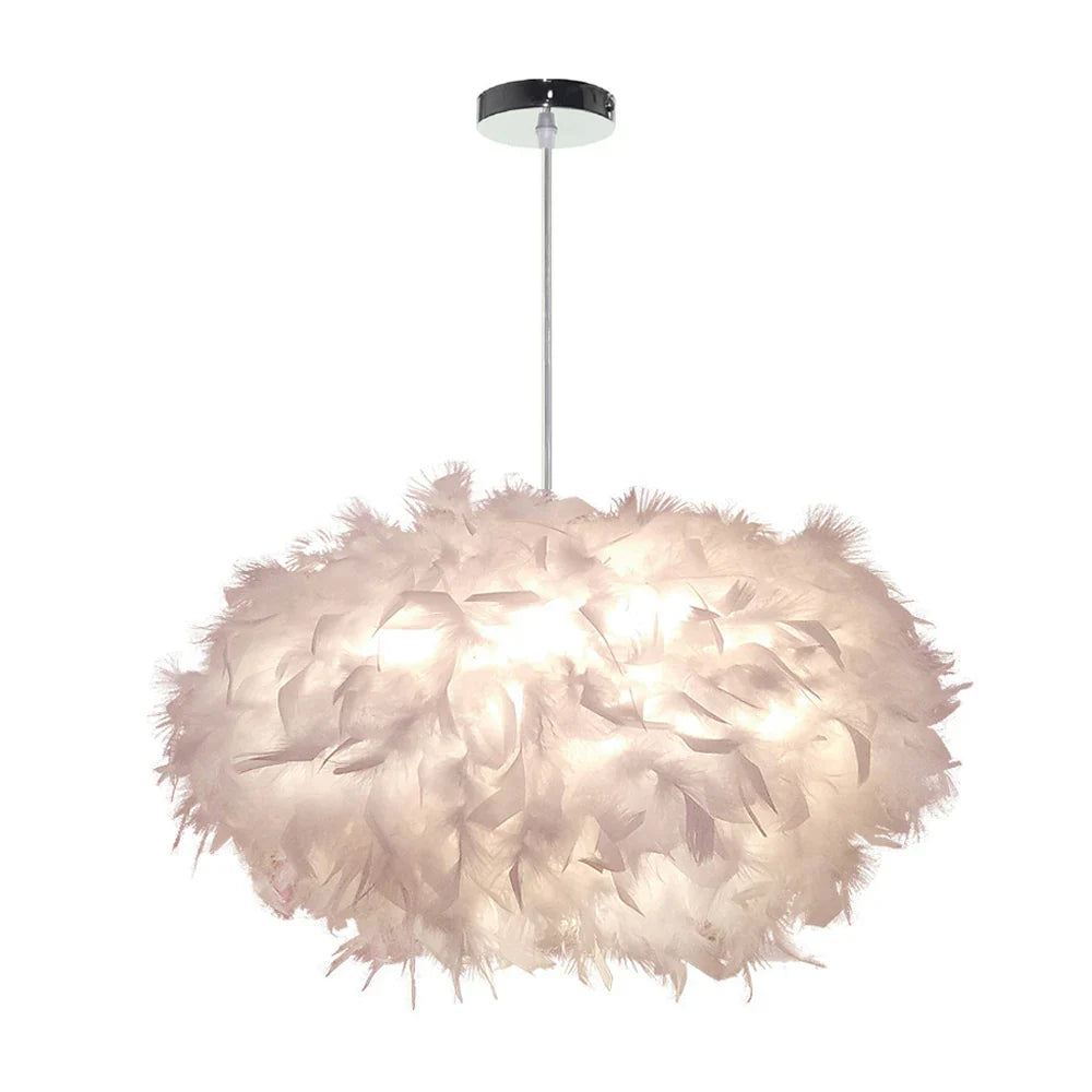 Suspension luminaire plume moderne LED Blanc Mon Luminaire™