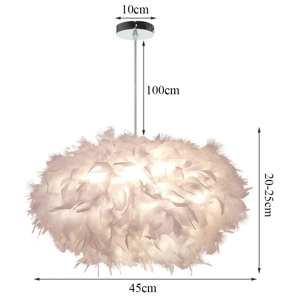 Suspension luminaire plume moderne LED Blanc Mon Luminaire™