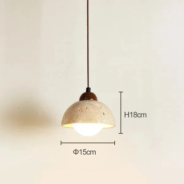 Suspension luminaire style pierre bois moderne Blanc froid (6000K) Mon Luminaire™