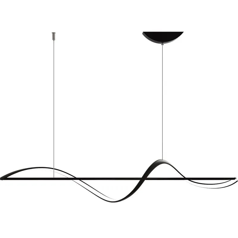 Suspension moderne design spirale noir LED Maison de la Lumière