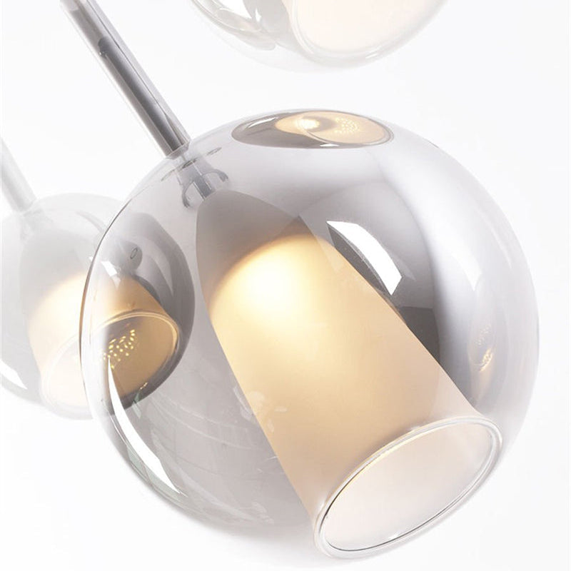 Suspension moderne en verre à bulles italien Maison de la Lumière