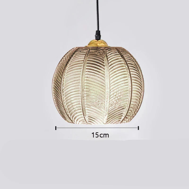 Suspension moderne en verre florale marron 15cm Mon Luminaire™