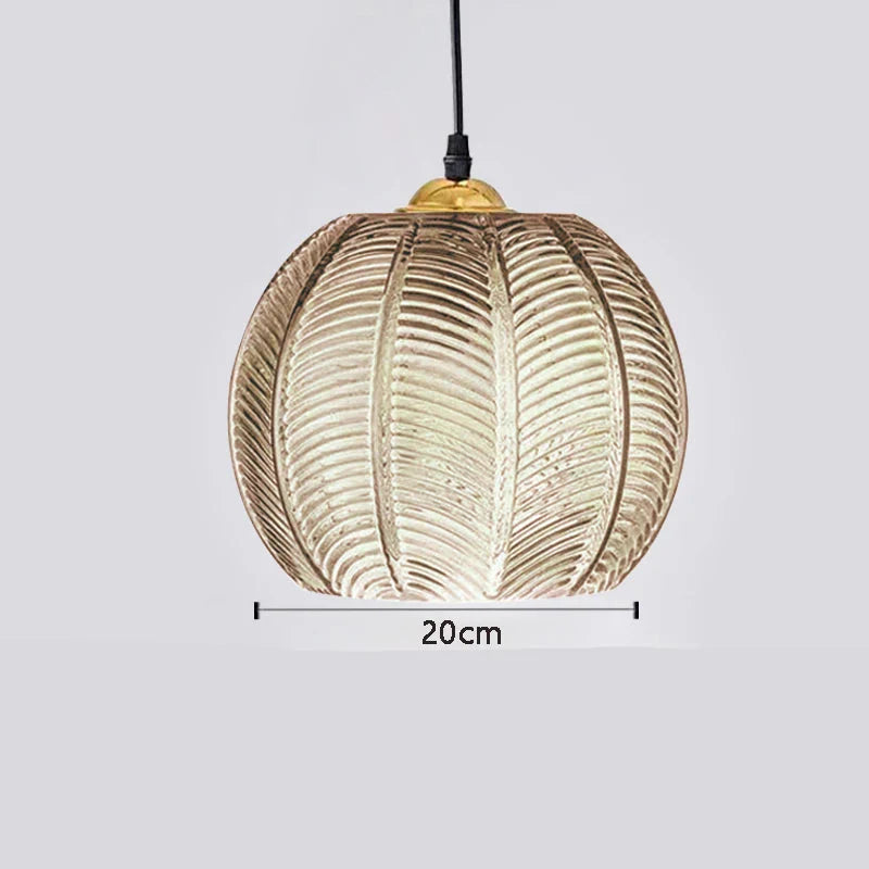 Suspension moderne en verre florale marron 20cm Mon Luminaire™