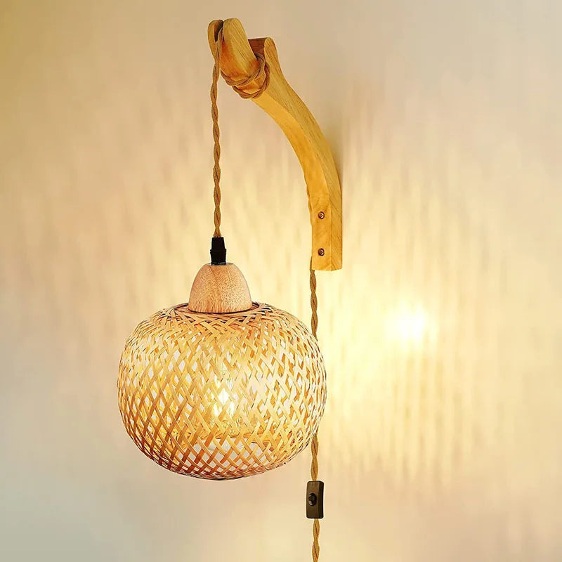 Suspension moderne et traditionnelle en osier Mon Luminaire™