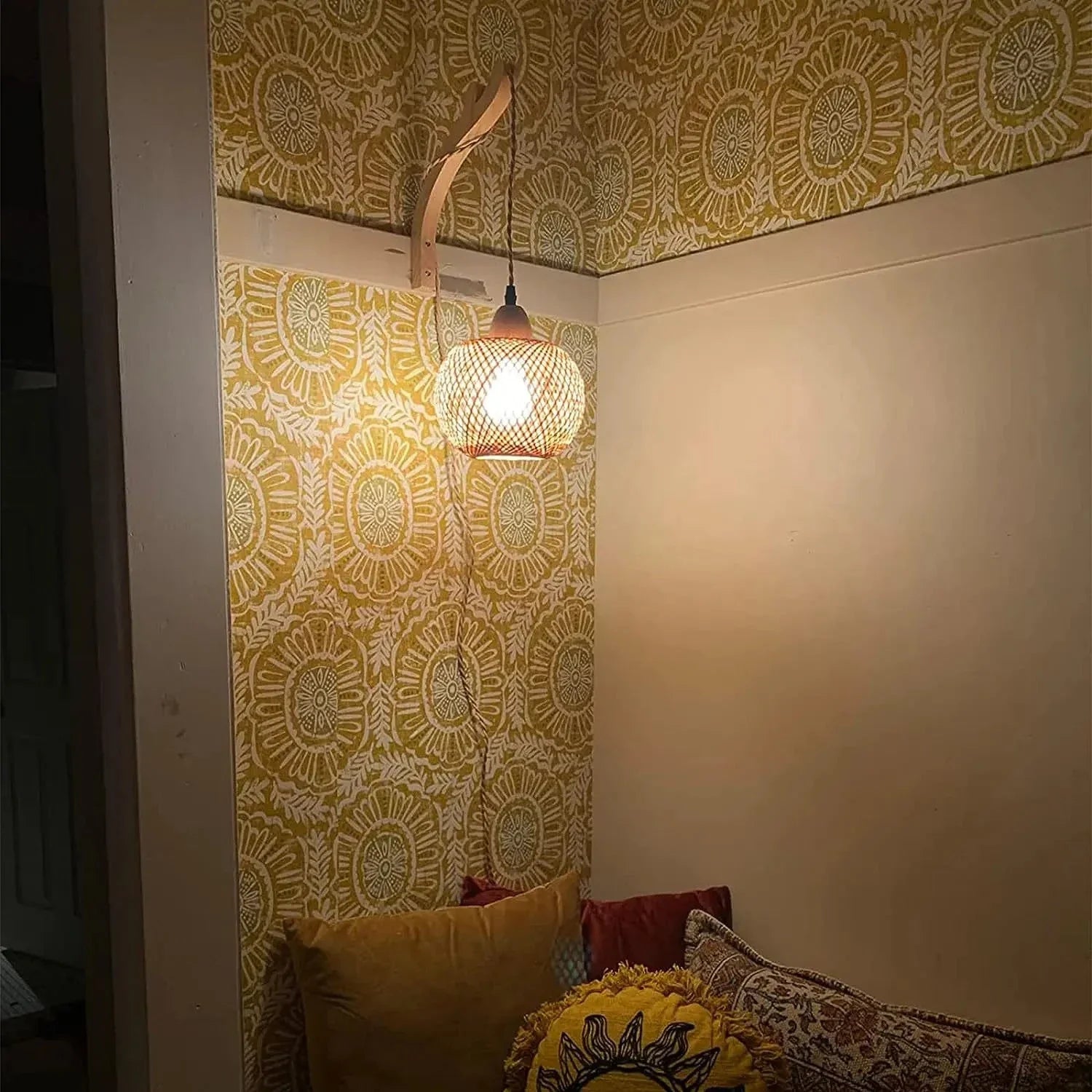 Suspension moderne et traditionnelle en osier Mon Luminaire™