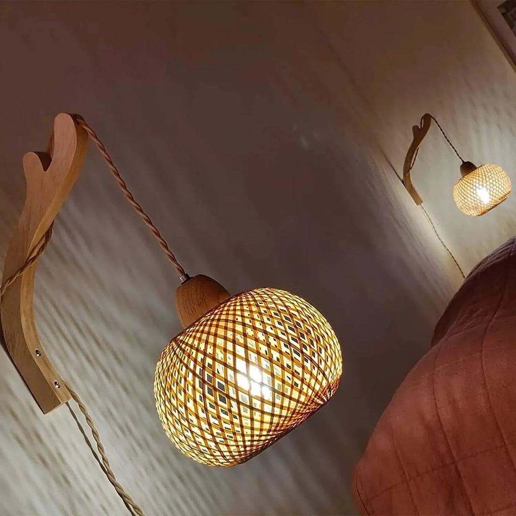 Suspension moderne et traditionnelle en osier Mon Luminaire™