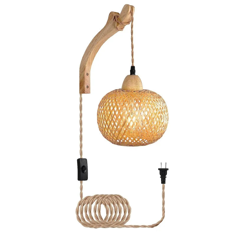 Suspension moderne et traditionnelle en osier Mon Luminaire™