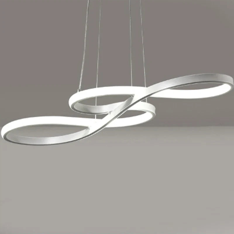 Suspension moderne infini pour salle à manger Blanc (75cm) Maison de la Lumière