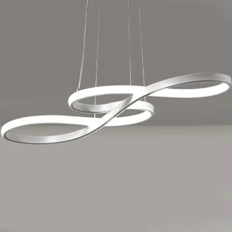 Suspension moderne infini pour salle à manger Blanc (92CM) Maison de la Lumière