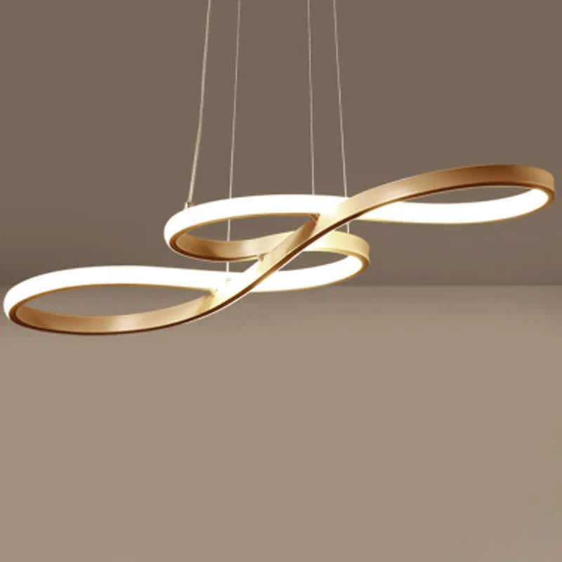Suspension moderne infini pour salle à manger Doré (75cm) Maison de la Lumière