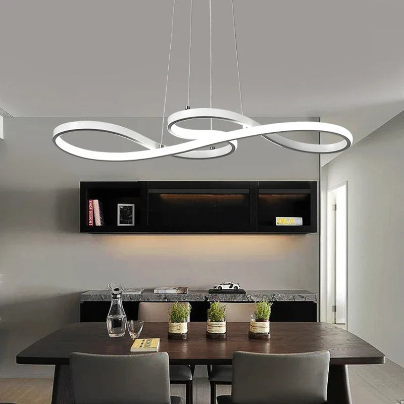 Suspension moderne infini pour salle à manger Maison de la Lumière