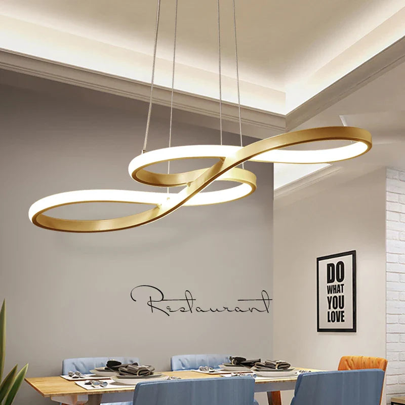 Suspension moderne infini pour salle à manger Maison de la Lumière