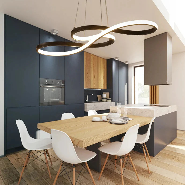 Suspension moderne infini pour salle à manger Maison de la Lumière