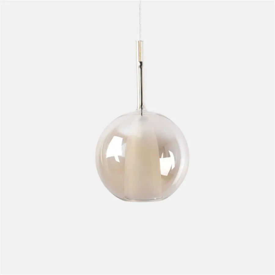 Suspension moderne italiennes de luxe en verre à bulles Cognac colour / 15cm Mon Luminaire™