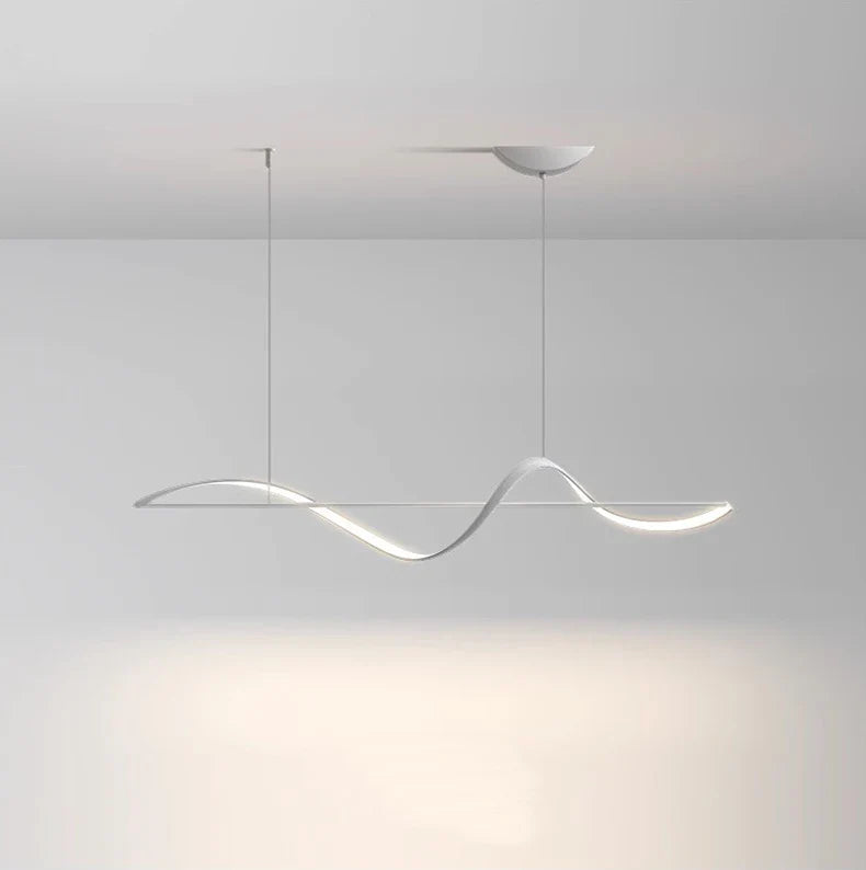 Suspension moderne LED design spirale blanche 140cm / Blanc neutre (4000K) Mon Luminaire™