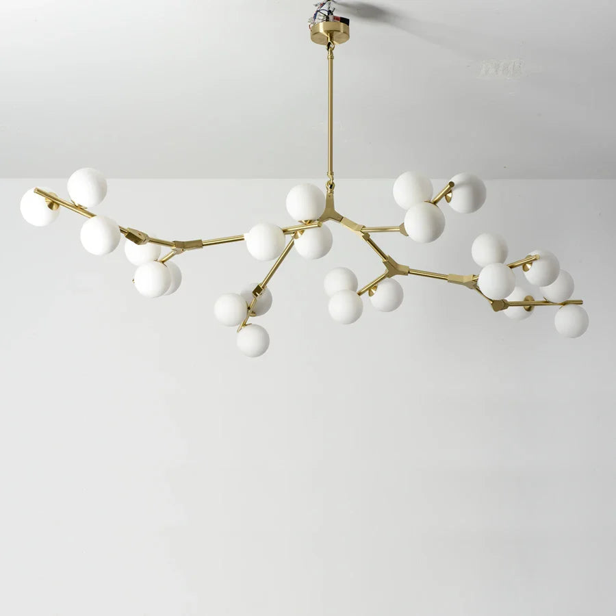 Suspension moderne nordique LED salon dorée 24 ampoules Mon Luminaire™