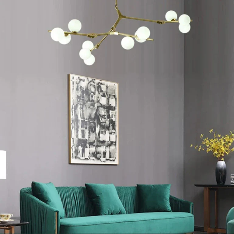 Suspension moderne nordique LED salon forée 12 ampoules 15CM / Blanc chaud (3000K) Mon Luminaire™