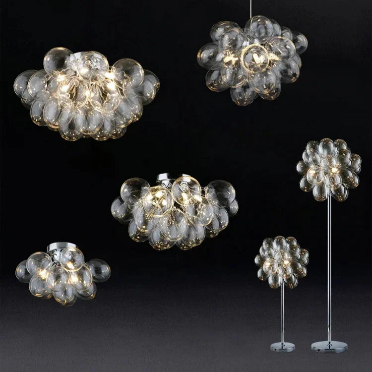 Suspension moderne salon et chambre 8 ampoules Mon Luminaire™