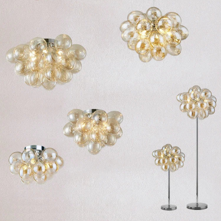 Suspension moderne salon et chambre 8 ampoules Mon Luminaire™