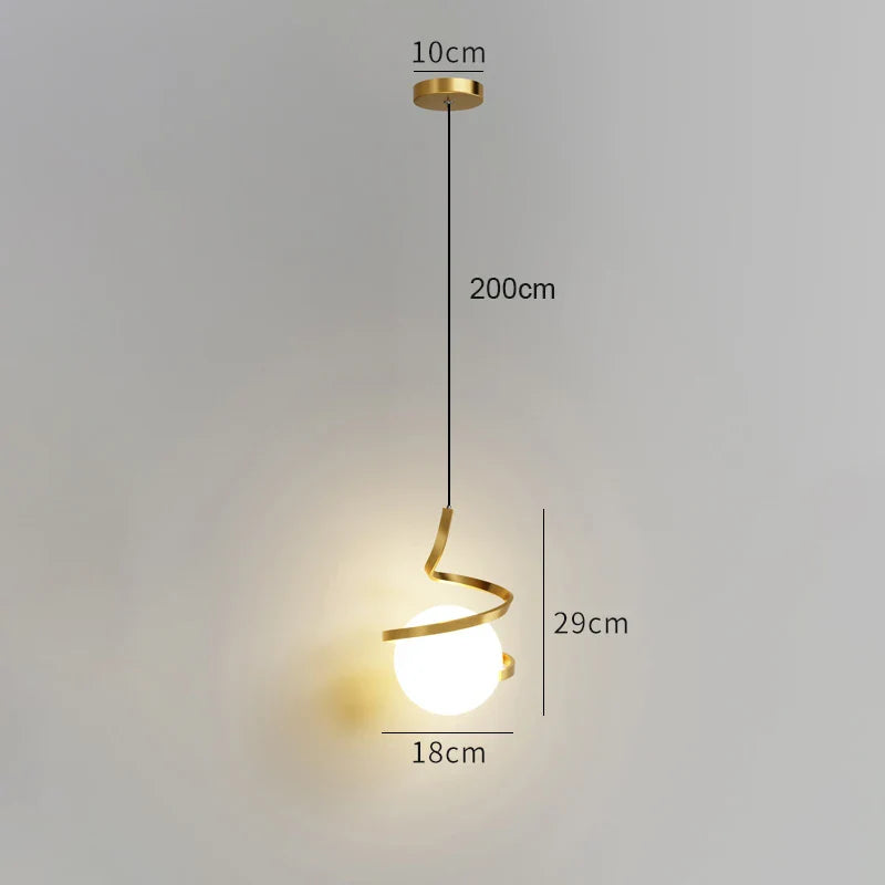 Suspension moderne style nordique Doré Mon Luminaire™