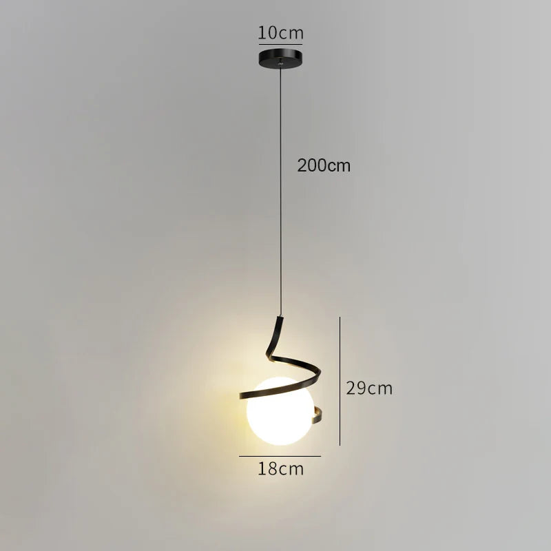Suspension moderne style nordique Noir Mon Luminaire™
