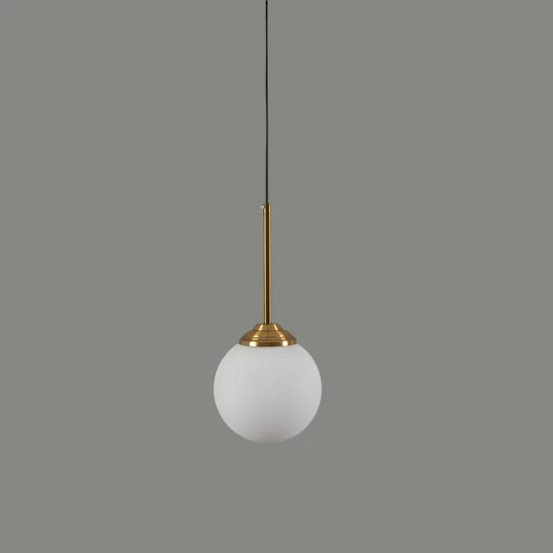 Suspension nordique en forme de boule de verre style vintage Blanc / 15cm Mon Luminaire™