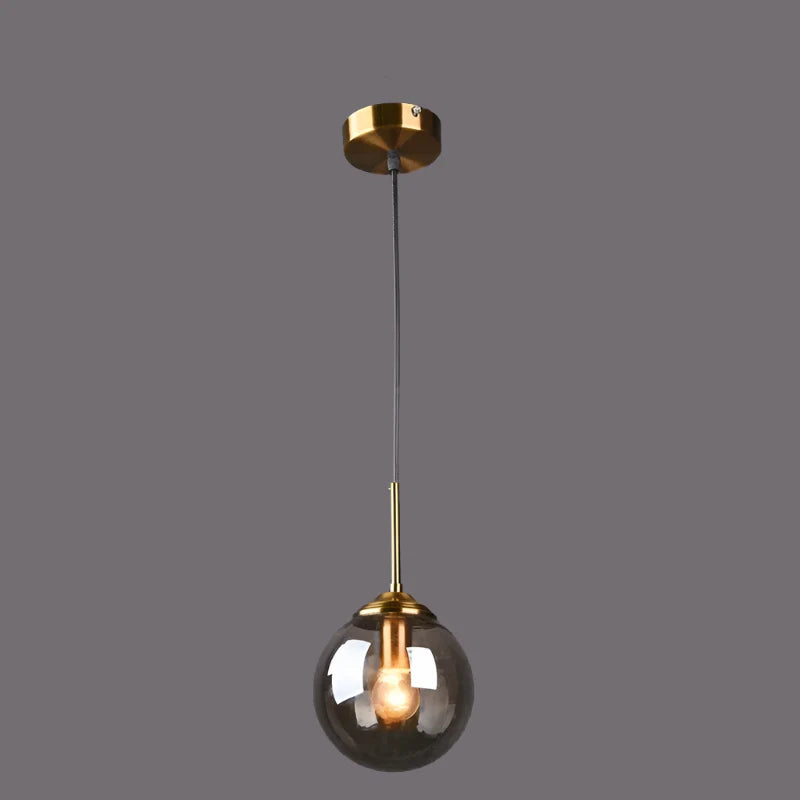Suspension nordique en forme de boule de verre style vintage Gris / 15cm Mon Luminaire™