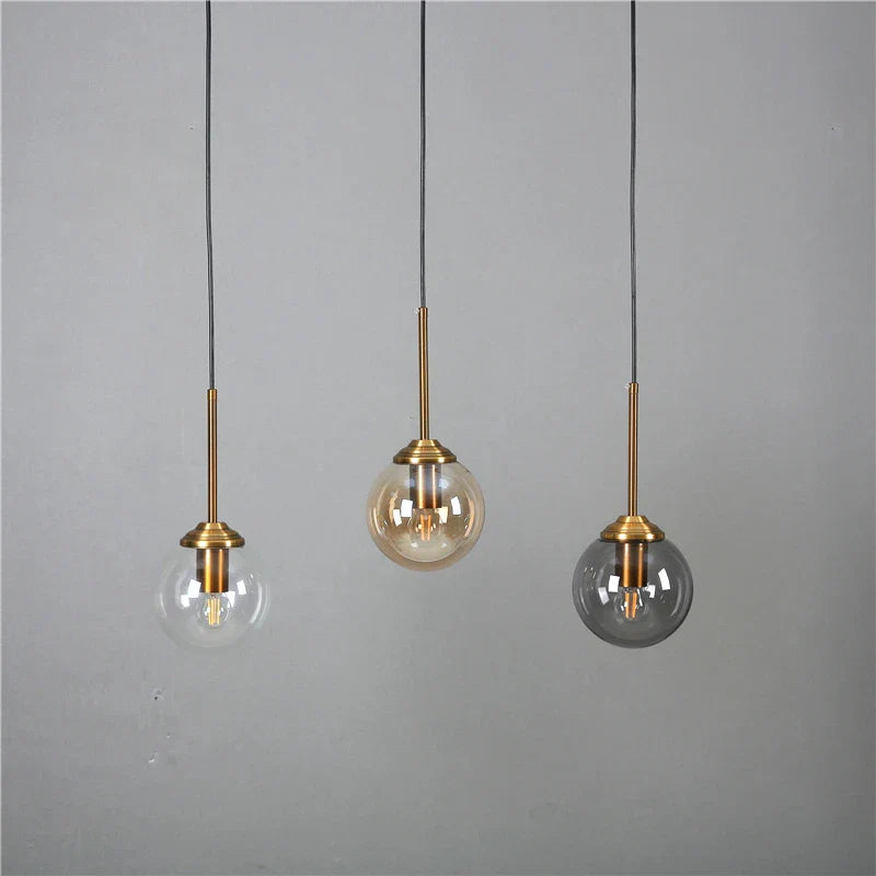 Suspension nordique en forme de boule de verre style vintage Mon Luminaire™