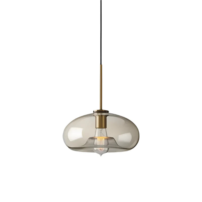 Suspension nordique verre teinté LED Bulbe (28cm) / Sans ampoule Maison de la Lumière