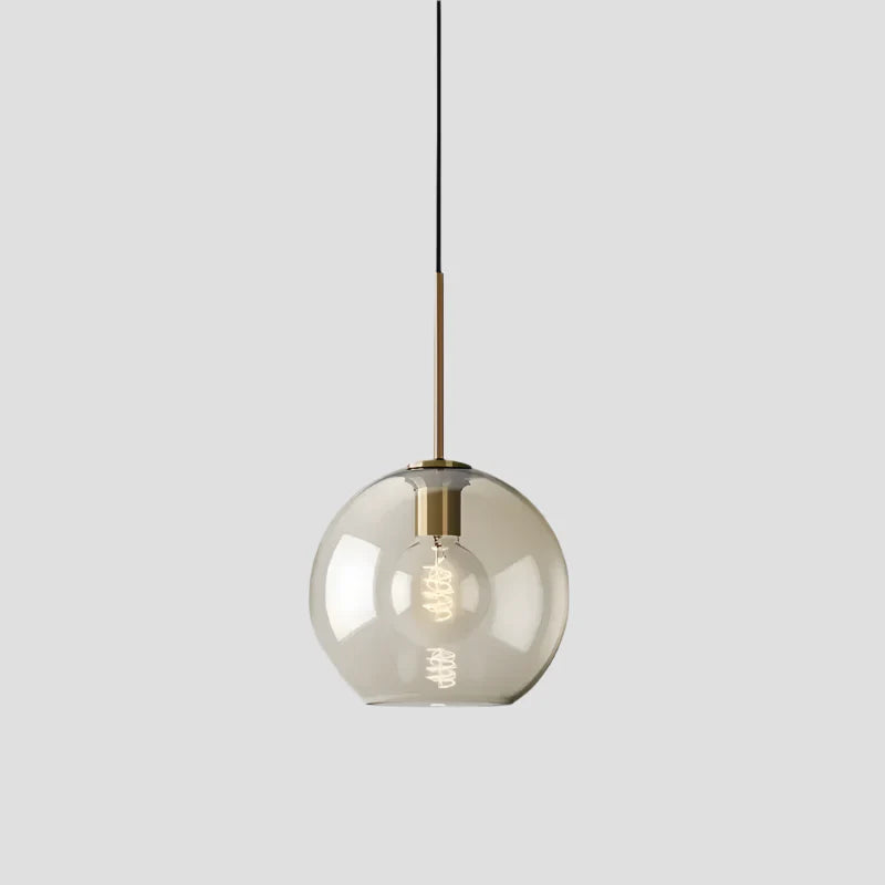 Suspension nordique verre teinté LED Rond (25cm) / Sans ampoule Maison de la Lumière