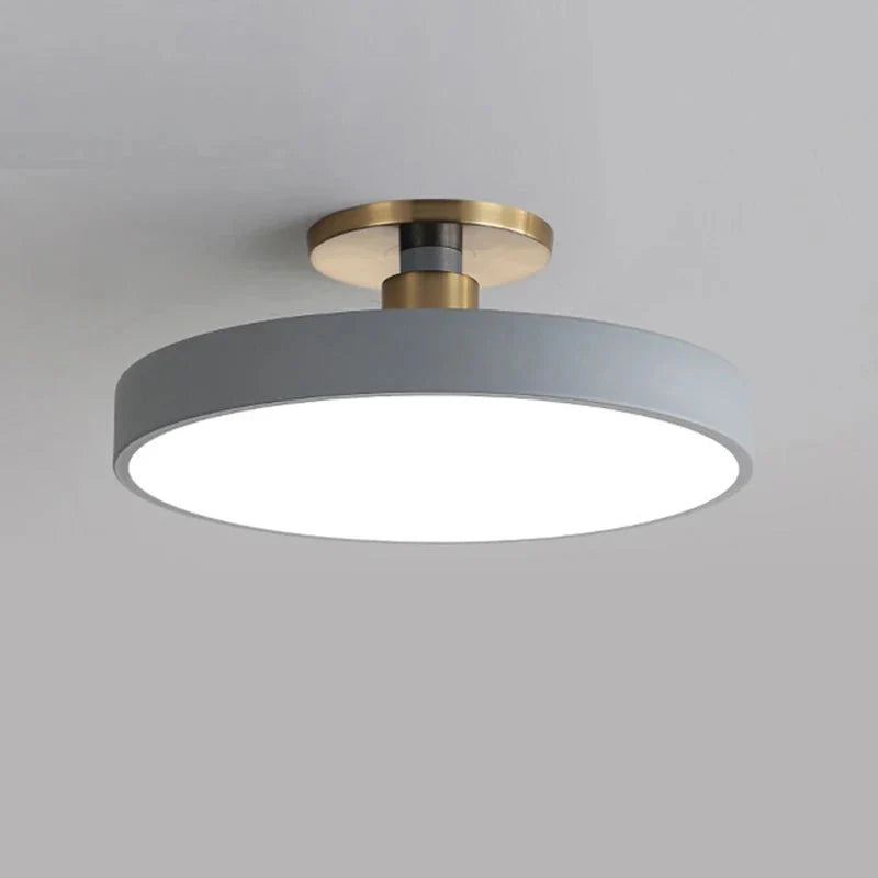 Suspension plafonnier LED nordique moderne circulaire Gris / Blanc chaud (2700–3500K) / 23cm Mon Luminaire™