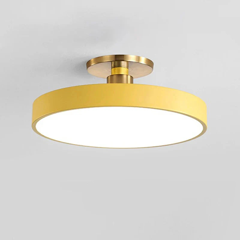 Suspension plafonnier LED nordique moderne circulaire Jaune / Blanc chaud (2700–3500K) / 23cm Mon Luminaire™