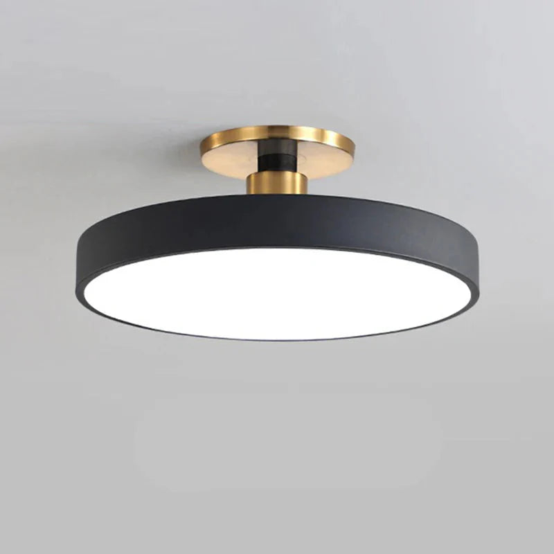 Suspension plafonnier LED nordique moderne circulaire Noir / Blanc chaud (2700–3500K) / 23cm Mon Luminaire™