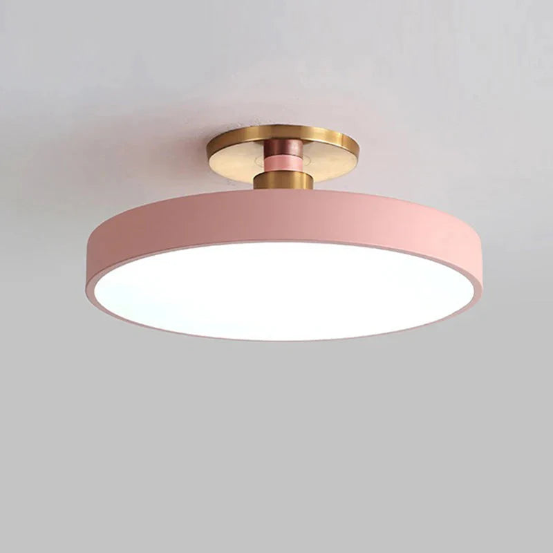 Suspension plafonnier LED nordique moderne circulaire Rose / Blanc chaud (2700–3500K) / 23cm Mon Luminaire™