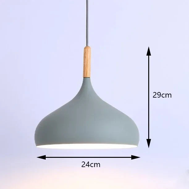 Suspension rétro industrielle pastel Gris / Blanc chaud (3000K) Mon Luminaire™