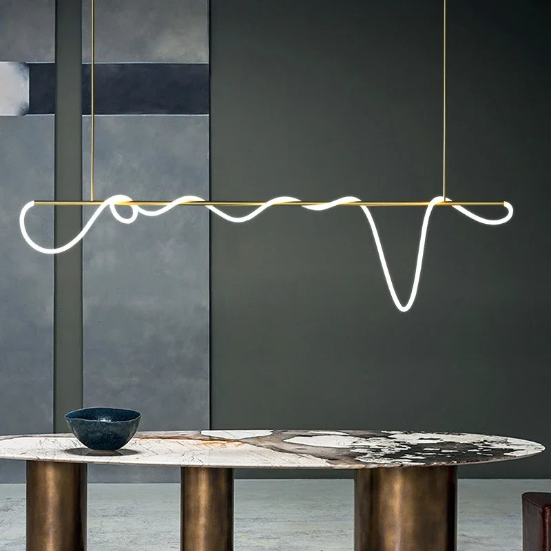Suspension salle à manger style nordique 150 cm / Blanc chaud (3000K) Mon Luminaire™