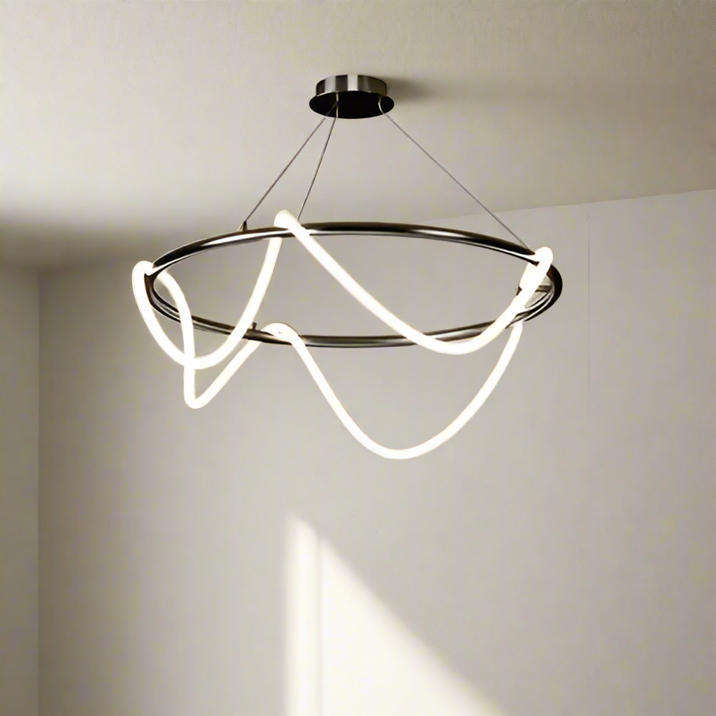 Suspension style nordique pour salle à manger cercle noir Mon Luminaire™