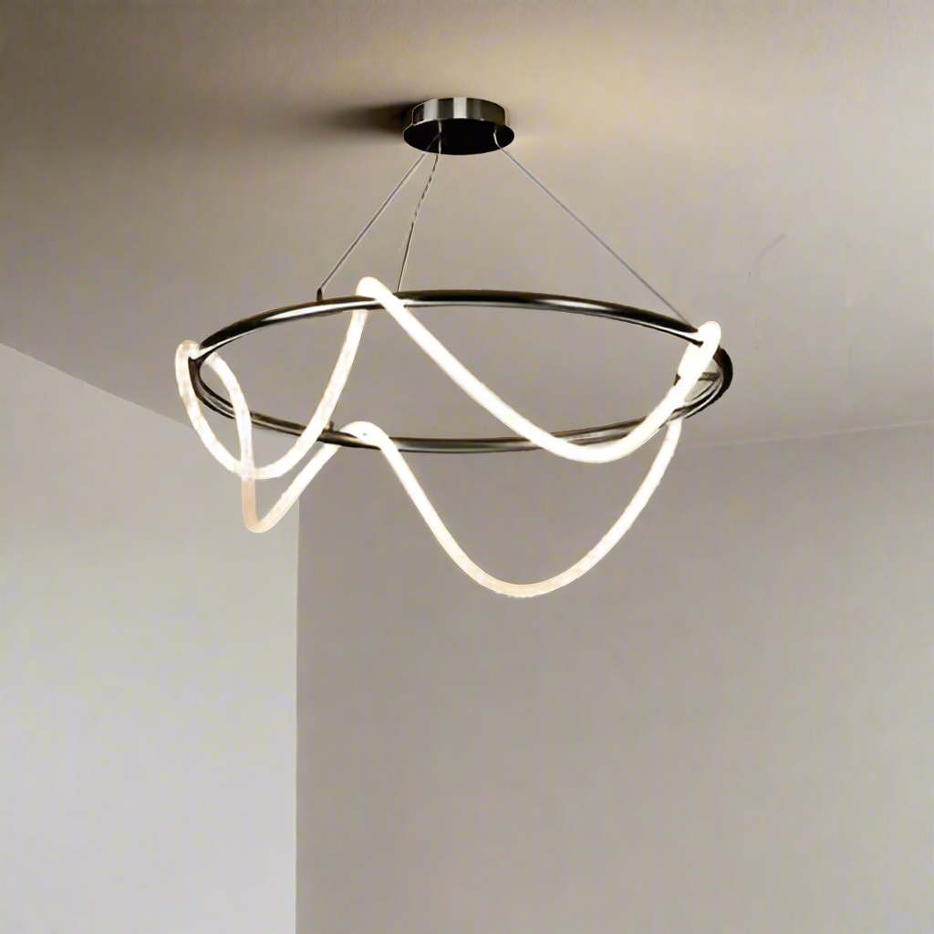 Suspension style nordique pour salle à manger cercle noir Mon Luminaire™